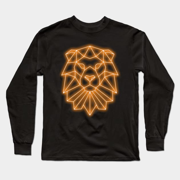 Neon lion Long Sleeve T-Shirt by MarceloMoretti90